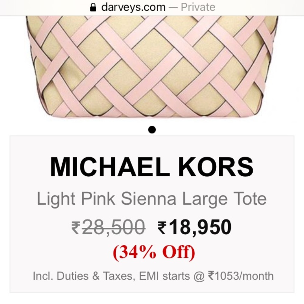 Authentic Michael Kors Light Pink Sienna Large Tote - Picture 14 of 16